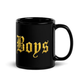 Taza negra brillante